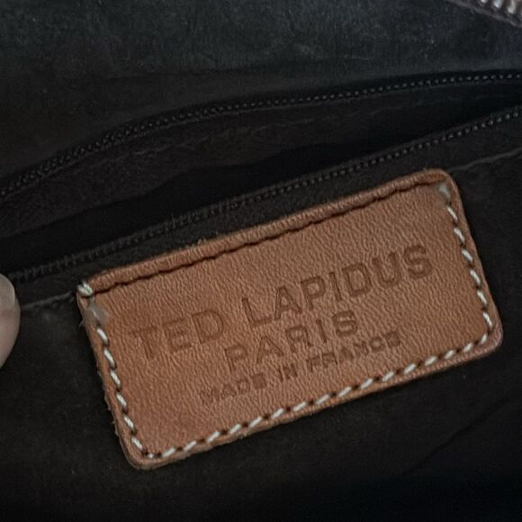 Ted Lapidus Rare Vintage Monogram Leather Shoulder Bag - Picture 13 of 15